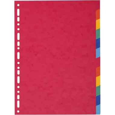 divisori / separatori con tasti neutri - Separatore Forever - 12 tacche - cartoncino riciclato 220 gr - A4 - multicolore