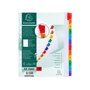 divisori / separatori con tasti stampati - Separatore numerico 1/12 - cartoncino bianco 160 gr - tasti colorati - A4 max