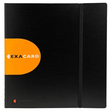 Portabiglietti da visita Exacard - 320 posti - 26,5x25 cm - nero - Exacompta 75234E - portabiglietti da visita