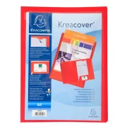 cartelline a tre lembi plastica - Cartella di presentazione Kreacover - in PP - 2 alette - rosso - A4 - Exacompta 43503E