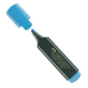 Evidenziatore Textliner 48 -  punta di 3 differenti larghezze: 5,0- 3,0-1,0mm - azzurro - Faber Castell 154851 - 