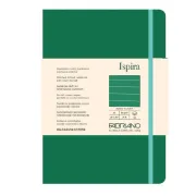Taccuino Ispira - con elastico - copertina rigida - A5 - 96 fogli - righe - verde - Fabriano 19714805 - 