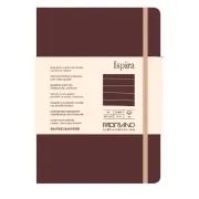 Taccuino Ispira - con elastico - copertina flessibile - A5 - 96 fogli - righe - marrone - Fabriano 19614801 - 
