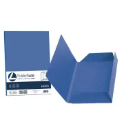 cartelline a tre lembi - Cartelline 3 lembi Luce - 200 gr - 24,5x34,5 cm - blu prussia - Favini - conf. 25 pezzi A50K434