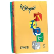 Carta Le Cirque - A4 - 80 gr - mix 5 colori intensi - Favini - conf. 500 fogli A71X514 - 