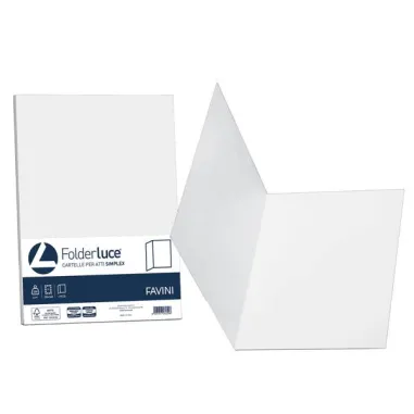 cartelline semplici - Cartelline semplici Acqua - 200 gr - 25x34 cm - bianco - Favini - conf. 50 pezzi A500664 - 
