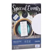 Carta metallizzata Special Events - A4 - 120 gr - bianco - Favini - conf. 20 fogli A690154 - bianca