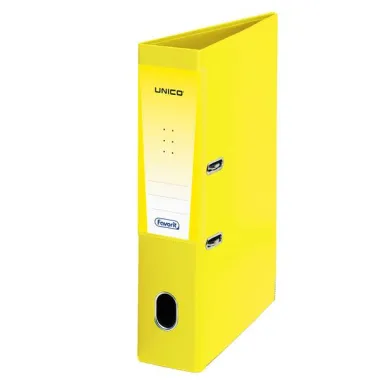 Registratore Unico Rado - dorso 8 cm - protocollo 23x33 cm - giallo - senza custodia - Favorit 100460486 - registratori a leva