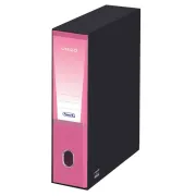 Registratore Unico - dorso 8 cm - protocollo 23x33 cm - rosa - Favorit 100460524 - registratori a leva