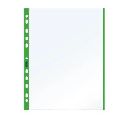 buste a perforazione universale - Buste forate con banda colorata - Linear - buccia - 21 x 29,7 cm - verde - Favorit - c