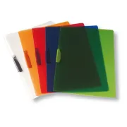 cartelline plastica con molla sul dorso - Cartellina con molla Clipper - 22x30 cm - trasparente rosso - Fellowes F007TR 
