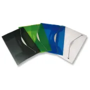 cartelline in plastica con elastico - Cartellina con elastico Swing - PPL - 23,5x34,5 cm - blu - Fellowes 40336 - 