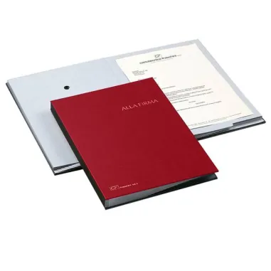 Libro firma - 18 intercalari - 24x34 cm - rosso - Fraschini 618A-ROSSO - libri firma