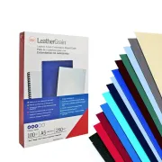 cartelline e copertine per rilegature - Copertine LeatherGrain - A4 - 250 gr - blu scuro - GBC - conf. 100 pezzi CE04002