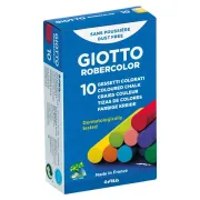 gessetti - carboncino - Gessetti Robercolor - lunghezza 80mm con diametro 10mm - colorati - Giotto - Scatola 10 gessetti