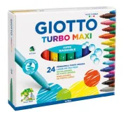 Pennarelli Turbomaxi - punta ø5mm - colori assortiti - Giotto - astuccio 24 pezzi 455000 - pennarelli
