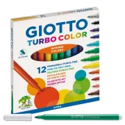 Pennarelli Turbo Color - punta ø2,8mm - colori assortiti - Giotto - astuccio 12 pezzi 416000 - 