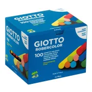 Gessetti Robercolor - lunghezza 80mm con diametro 10mm - colorati - Giotto - Scatola 100 gessetti tondi 539000 - gessetti - c...
