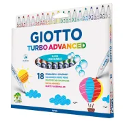 Pennarelli Turbo Advanced - punta 2,8mm - colori assortiti - Giotto - astuccio 18 pezzi 426200 - pennarelli