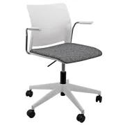 Seduta Home/Office Alpha APGBBRT - con braccioli inclusi - bianco/grigio - Unisit APGBBRT/BI/XT - sedute operative