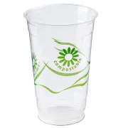 Bicchieri birra in PLA - 400 ml - trasparente - Dopla Green - conf. 20 pezzi 07890 - 