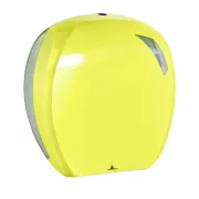 Dispenser per carta igienica Mini Jumbo Skin - 296 x 135 x 277 mm - rotolo diametro 24 cm - giallo fluo - Mar Plast A907