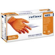 Guanti in nitrile N85 - ultra resistenti - tg XL - arancione - Reflexx - conf. 50 pezzi N85/XL(10) - 