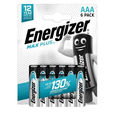 Pile Alcaline AAA Max Plus - 1,5 V - Energizer - blister 6 pezzi E303321200 - 