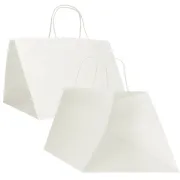 Shopper Surf Maxi - 34 x 34 x 25 cm - carta kraft - bianco - Mainetti Bags - conf. 15 pezzi 084867 - 