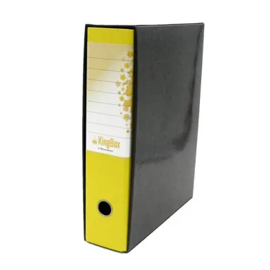 Registratore Kingbox - dorso 8 cm - protocollo 23x33 cm - giallo - Starline RXP8GI - registratori a leva