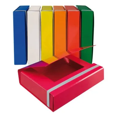Cartella progetto - con elastico - dorso 5 cm - rosso - Starline OD0505RXXXXAN02 - scatole progetto con elastico