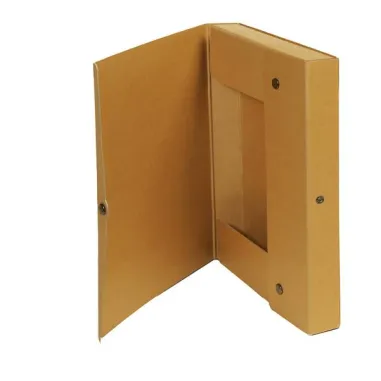 Scatola progetto - dorso 6 cm - 25x35 cm - cartone FSC - avana - Starline FMCXCPECO06AV - scatole archivio con bottone
