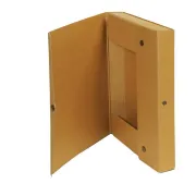 Scatola progetto - dorso 8 cm - 25x35 cm - cartone FSC - avana - Starline FMCXCPECO08AV - scatole archivio con bottone