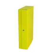 Scatola progetto Glossy - dorso 6 cm - giallo - Starline OD1906LDXXXAC04 - scatole archivio con bottone