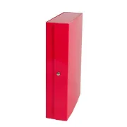Scatola progetto Glossy - dorso 10 cm - rosso - Starline OD1910LDXXXAC02 - scatole archivio con bottone