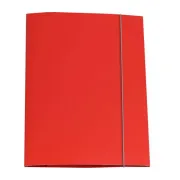 Cartellina con elastico - cartone plastificato - 3 lembi - 25x34 cm - rosso - Queen Starline OD0032LBXXXAE02 - 