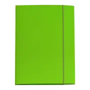 Cartellina con elastico - cartone plastificato - 3 lembi - 25x34 cm - verde prato - Queen Starline OD0032LBXXXAE20 - cartelle...