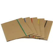 Cartellina 3 lembi - con elastico piatto 5 mm - 25 x 35 cm - cartoncino FSC - avana - Starline 1405 - cartelle con elastico