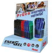 Roller Energel X - a scatto - 0,7 mm - Pentel - expo 60 pezzi 0100941 - 