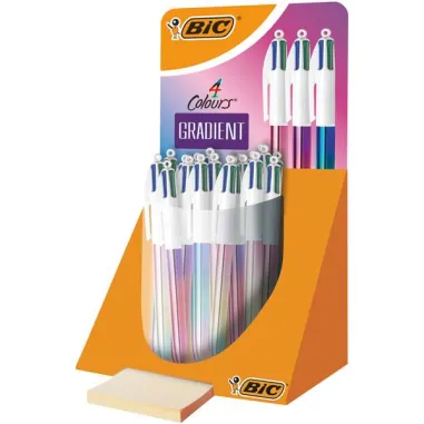 Penna 4 Colours Gradient - colori assortiti - Bic - expo 30 pezzi 511031 - expo da banco