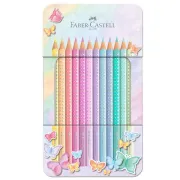 Astuccio matite colorate Sparkle Pastel - colori assortiti - Faber Castell - conf. 12 pezzi 201910 - 