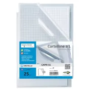 Cartelline a L Capri 61 - PVC - liscio - 21 x 29,7 cm - trasparente - Sei Rota - conf. 25 pezzi 26006102 - 