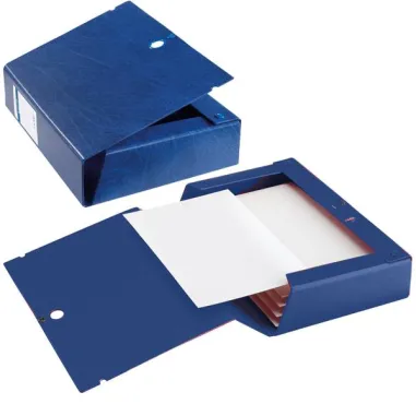 Scatola archivio Scatto - dorso 4 cm - 25 x 35 cm - blu - Sei Rota 67900407 - scatole archivio con bottone