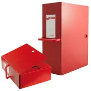 Scatola archivio Big 120 - con maniglia - dorso 12 cm - 25 x 35 cm - rosso - Sei Rota 68001212 - scatole archivio con bottone