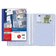 Porta scontrini e banconote Asso PS - 21 x 29.7 cm - blu - Sei Rota 57000007 - portabiglietti da visita