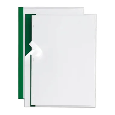 Cartelline Poli 200 - PPL - 21x29,7 cm - trasparente - dorso verde - Sei Rota - conf. 10 pezzi 66230505 - cartelline ad aghi ...