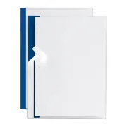 Cartelline Poli 200 - PPL - 21x29,7 cm - trasparente - dorso blu - Sei Rota - conf. 10 pezzi 66230507 - cartelline ad aghi pl...