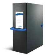 Scatola archivio Big Next - dorso 16 cm - 25x35 cm - nero/blu - Sei Rota 68101607 - scatole archivio con bottone