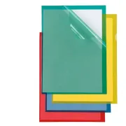Cartelline a L Poli 150 Color - PPL - buccia - 21x29,7 cm - blu - Sei Rota - conf. 25 pezzi 66232207 - cartelline aperte su d...