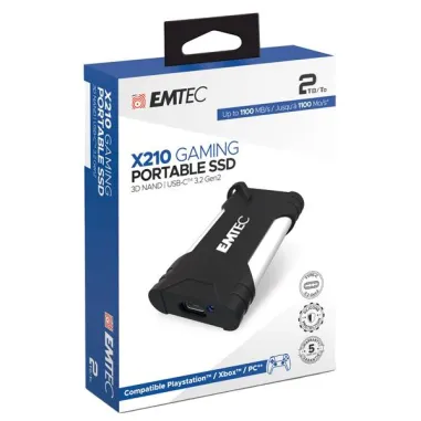 Emtec - SSD Portatile Gaming 3.2Gen2 X210 - 2TB - ECSSD2TX210G ECSSD2TX210G - hard-disk esterni